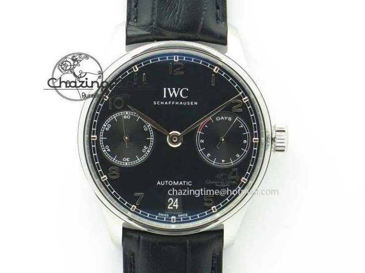 MIROTIME 1219 Unisex Portuguese Real PR RG IW500702 ZF 1:1 Best Edition On Brown Leather Strap A52010 V 7303